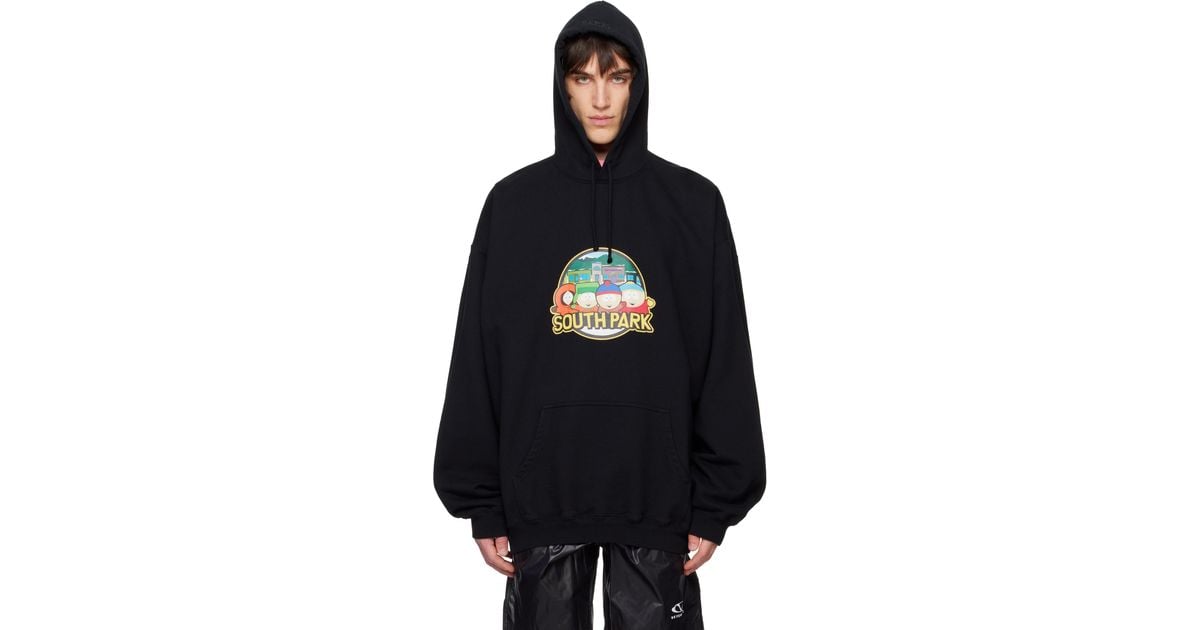 パーカー・フーディ Vetements 'Southpark' Sweatshirt Vetements South Park Oversized Hoodie Black – ESSXNYC