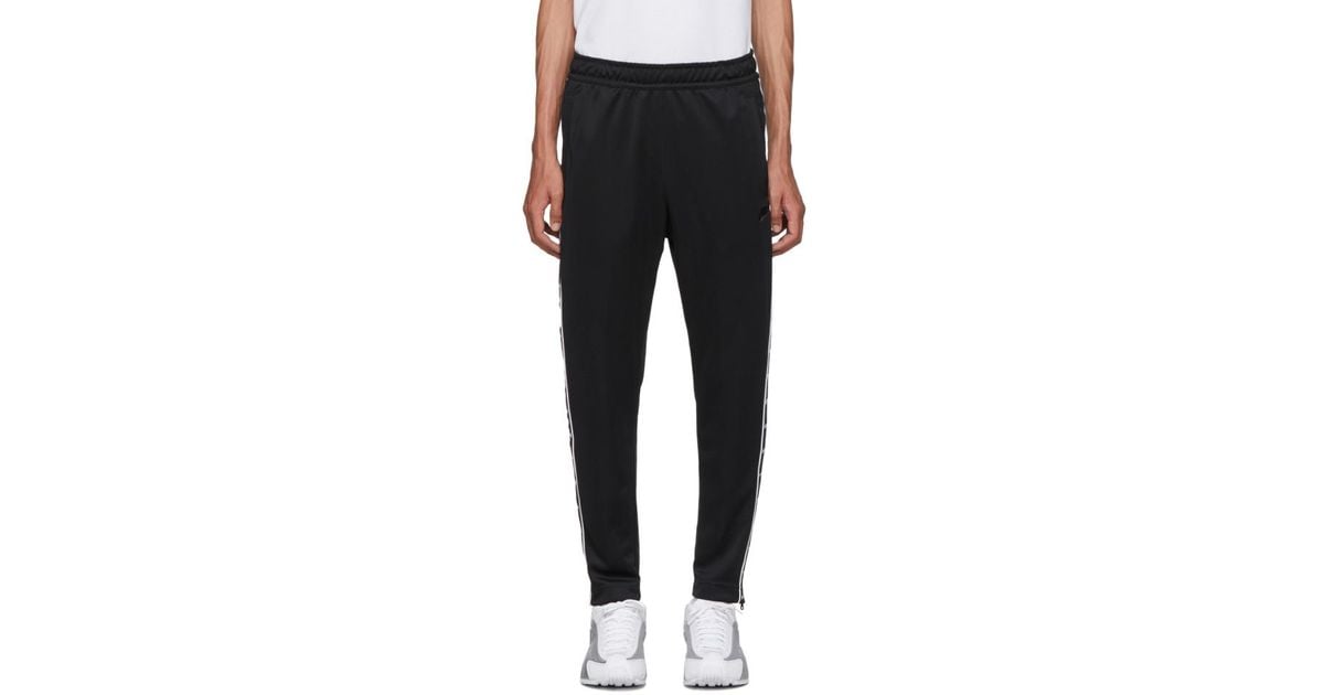 Nike Black Swoosh Tape Track Pants for Men | Lyst