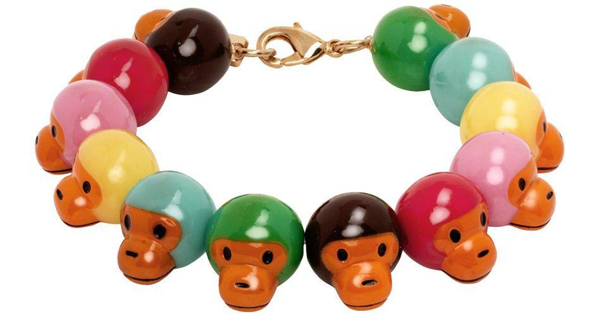 A Bathing Ape Color Baby Milo Rainbow Bracelet in Green Lyst