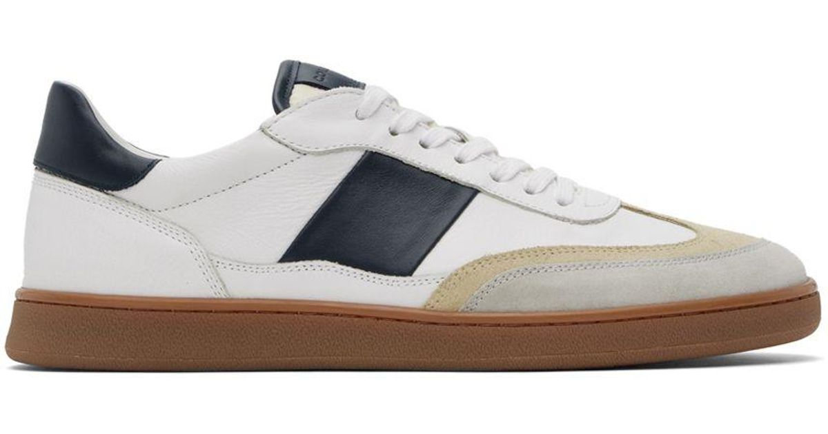 Collegium White & Navy Pillar Court Ii Sneakers in Black for Men | Lyst