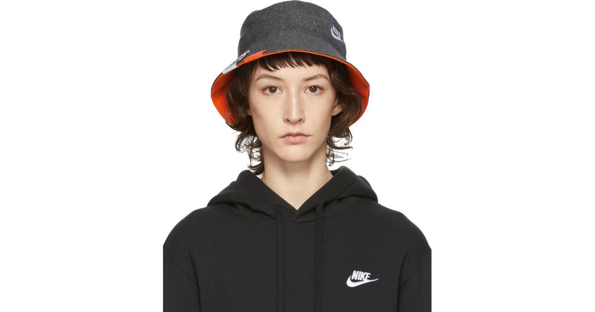 nike bucket hat grey