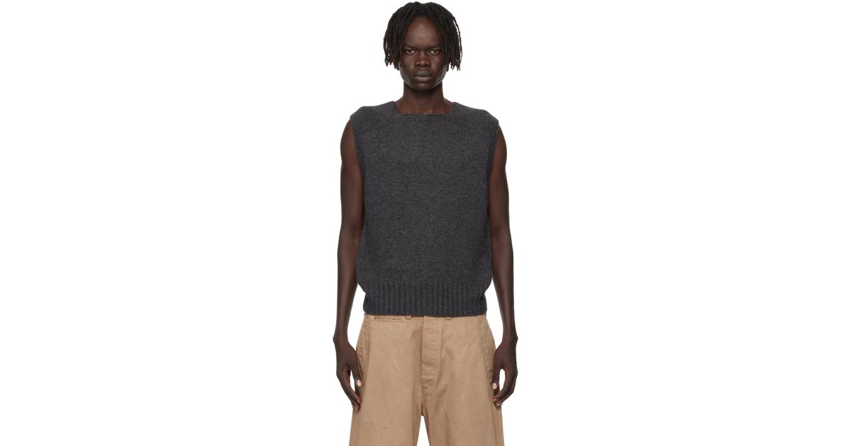 TAIGA TAKAHASHI Lot. 528 A.R.C Sweater Vest in Black for Men | Lyst