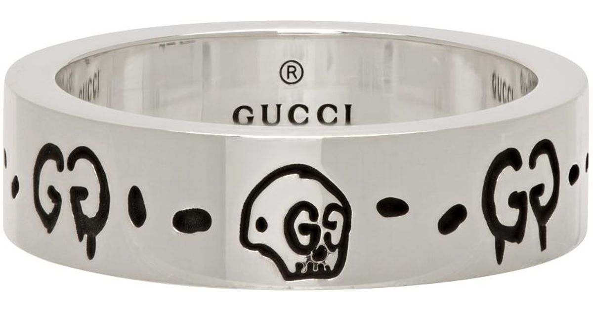 Gucci G Ghost Ring in Metallic for Men | Lyst