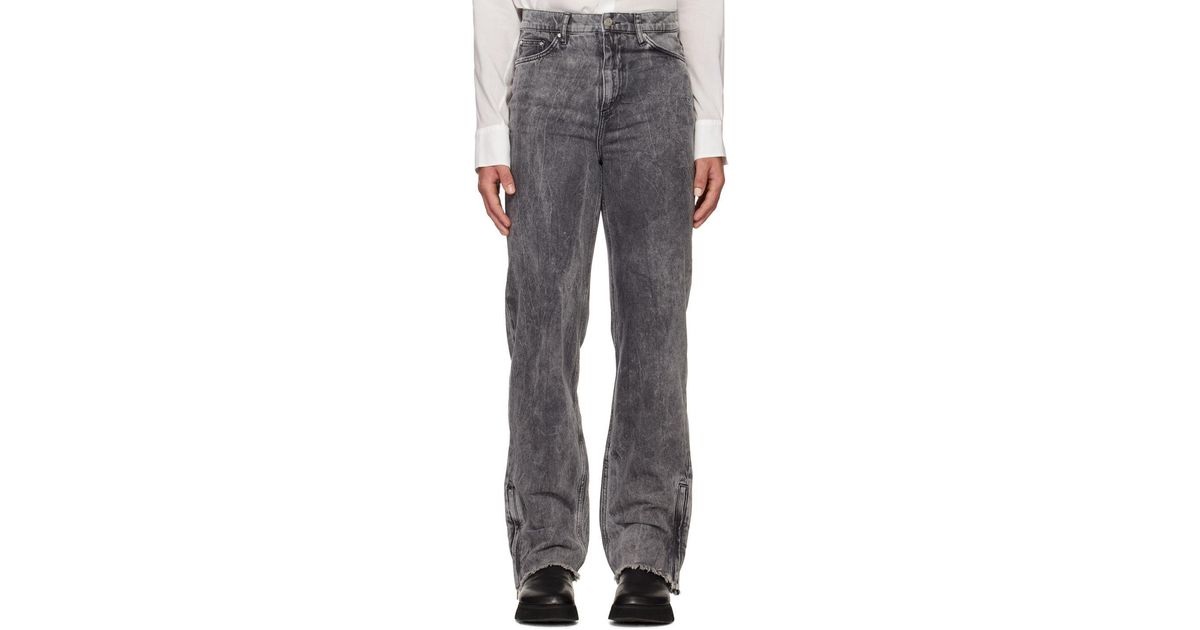 Han Kjobenhavn Gray Relaxed Distressed Jeans for Men | Lyst