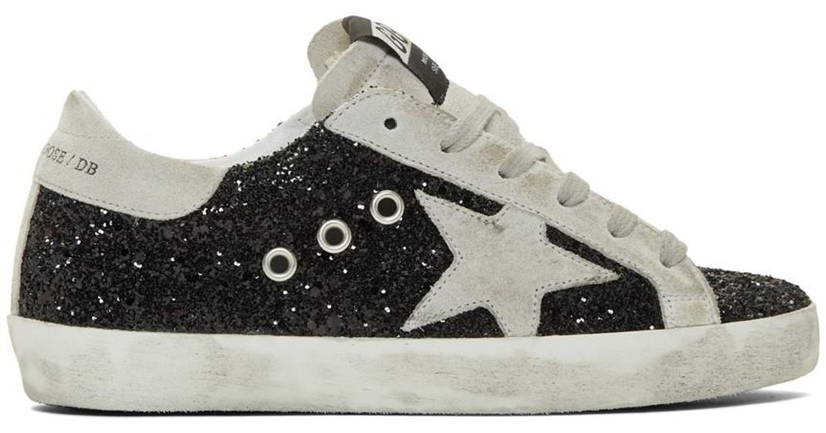 golden goose glitter black