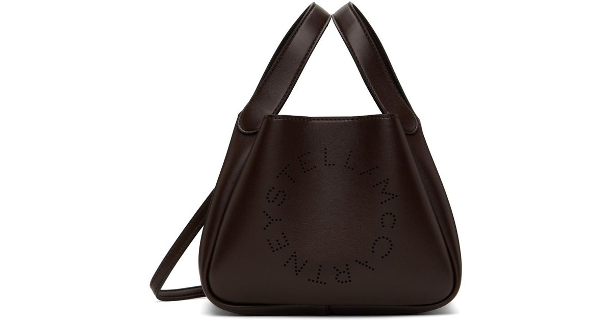 Stella McCartney Logo Crossbody Double Top Handle Bag in