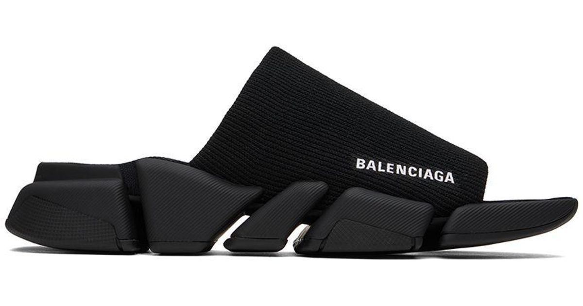 Balenciaga Black Speed 2.0 Slides | Lyst