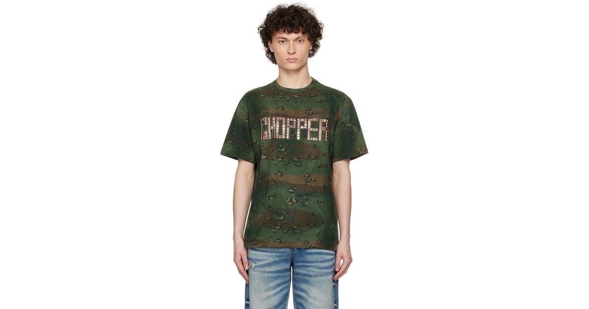 ★Thug Club★ カーキ Camoflage 'Chopper' Tシャツ Khaki Camoflage 'Chopper' T-shirt by Thug Club on Sale