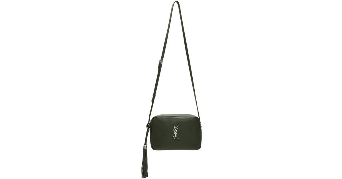 ysl green camera bolsa