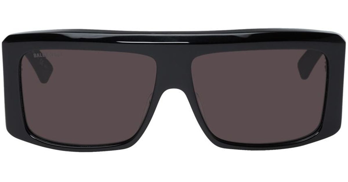 Ski Rectangle Sunglasses in Black  Balenciaga CA