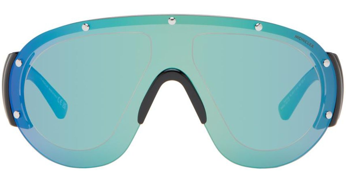 Moncler Black Rapide Sunglasses in Green for Men | Lyst UK 