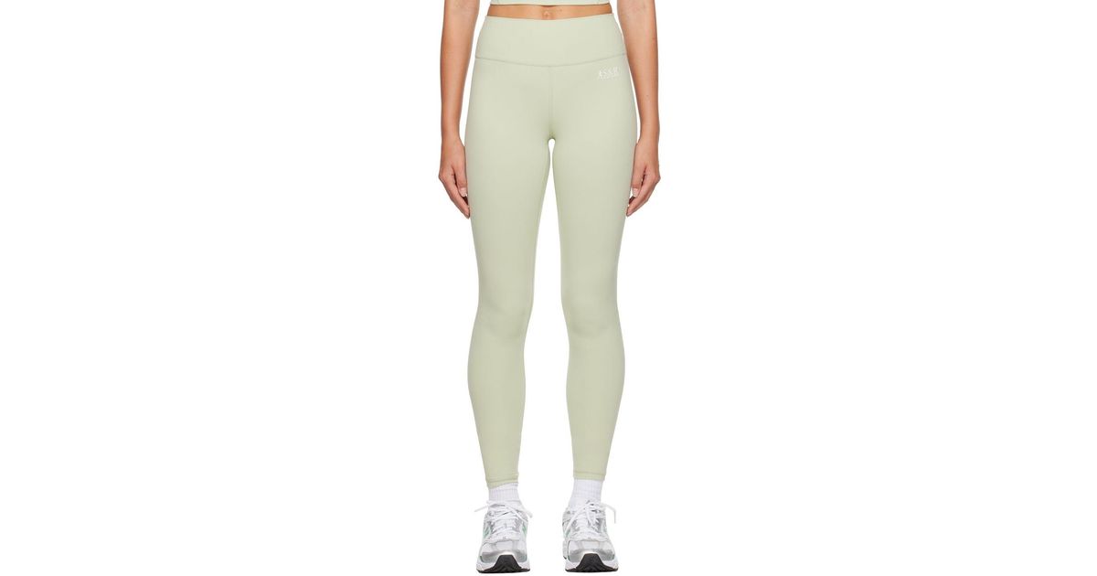 Sporty & Rich Ssense Exclusive Green leggings in Natural