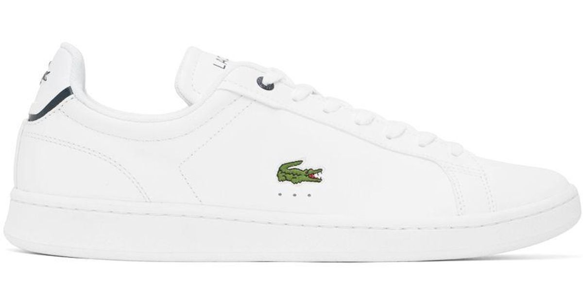Lacoste White Carnaby Pro Sneakers in Black for Men | Lyst