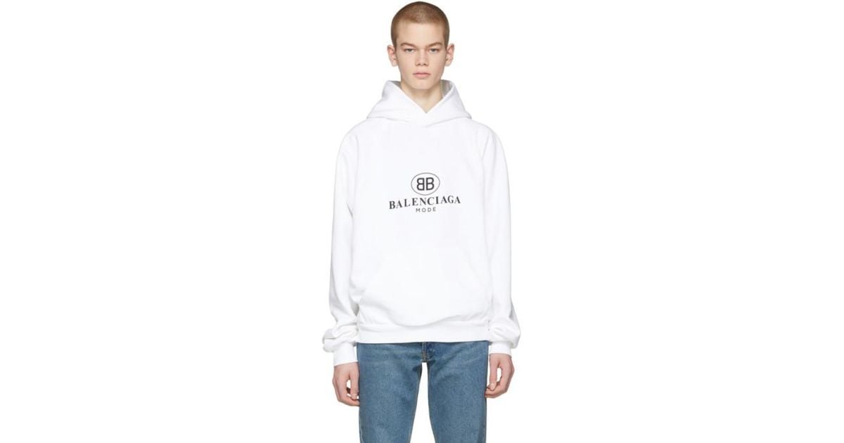 balenciaga white mode hoodie