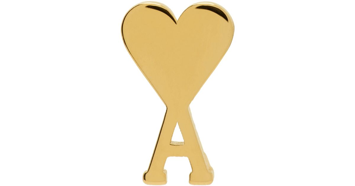 新品】AMI PARIS ハート ロゴ シングルピアス AMI 公式 片耳用 PARIS