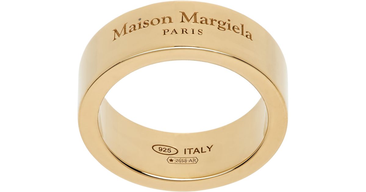 Maison Ringer Maison Margiela Logo Reference Ring in Metallic for Men | Lyst