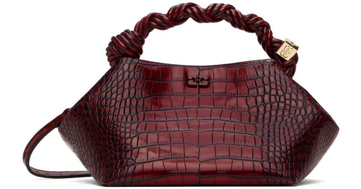 ハンドバッグ GANNI Woman Handbag Red A6703 730 Tawny Port Red Gradient GANNI Bou Bucket Bag | GANNI US