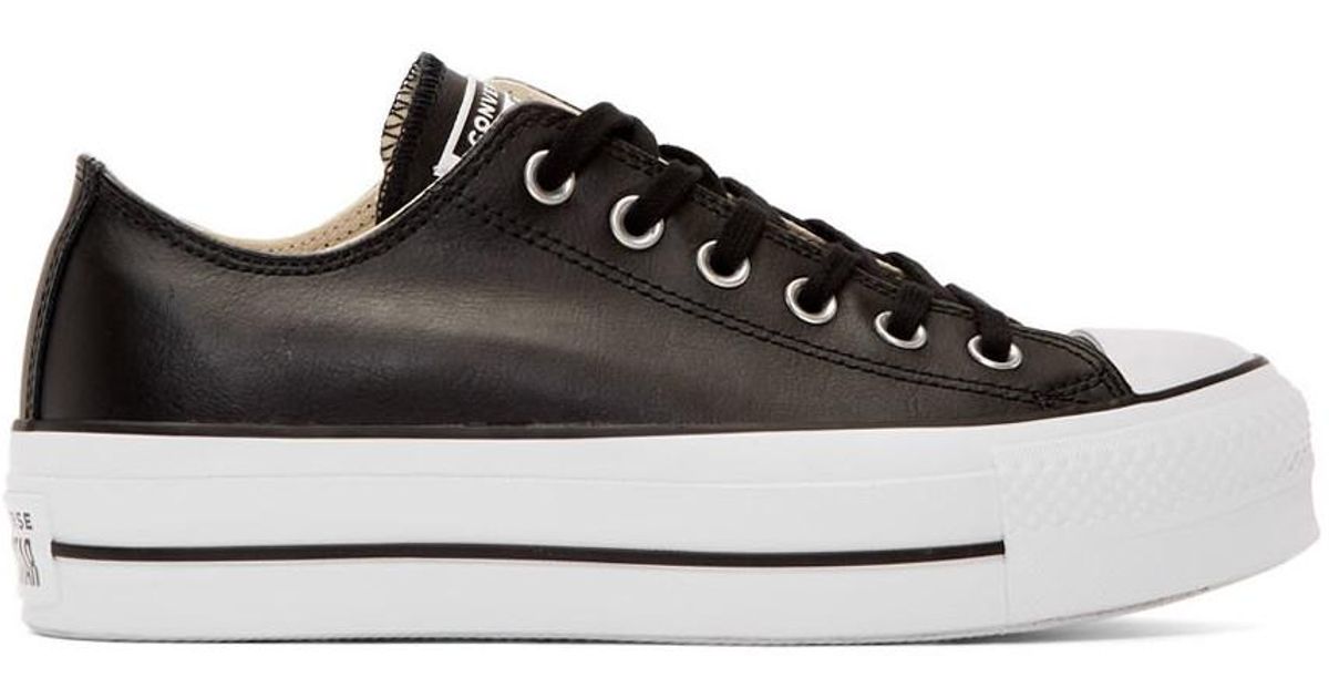 Converse ブラック レザー Chuck Taylor All Star リフト スニーカー ブラック | Lyst