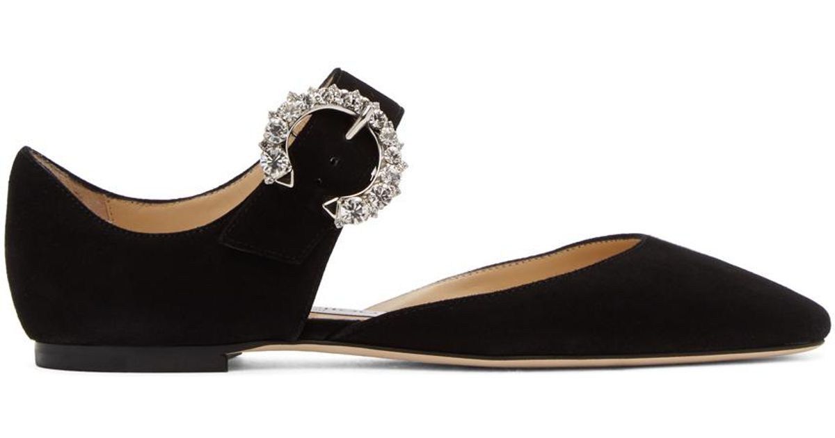 Jimmy Choo Black Gin Mary-jane Flats | Lyst