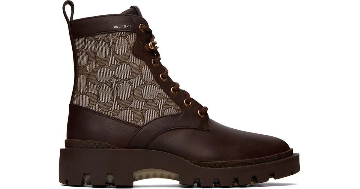 COACH Brown Citysole Boots for Men Lyst Canada