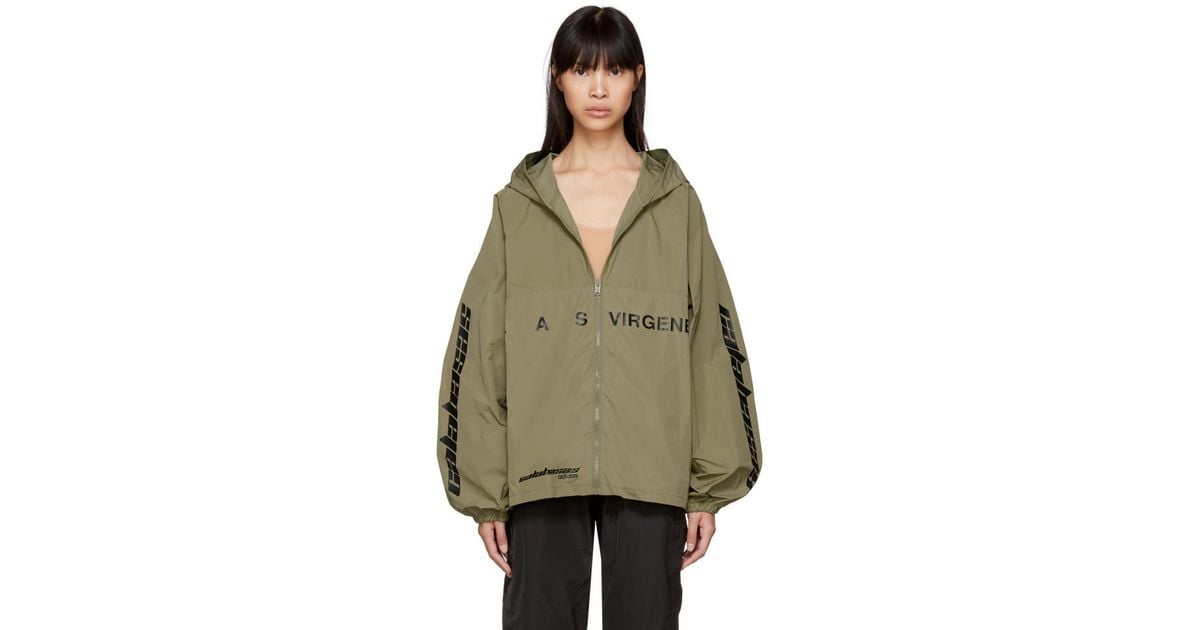 Yeezy Khaki Calabasas Hooded Windbreaker Jacket in Green | Lyst