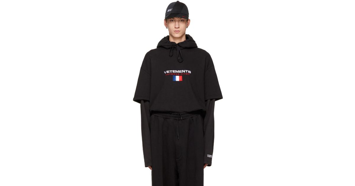 vetements double sleeve hoodie