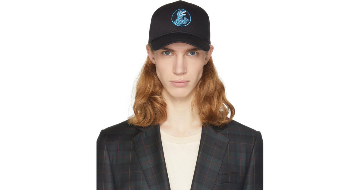 PS by Paul Smith Cotton Black Dino Cap 