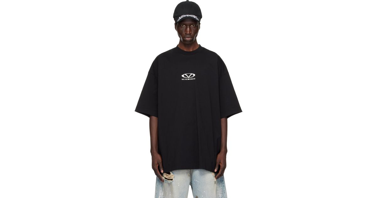 Vetements Oval Logo Oversized T-Shirt in Black for Men | Lyst UK