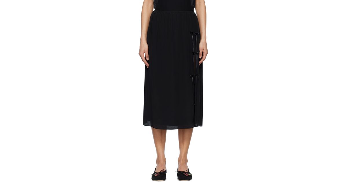 Simone Rocha Bow Slit Column Midi Skirt In Black Lyst simone-rocha-bow-slit-column-midi-skirt-in-black-lyst
