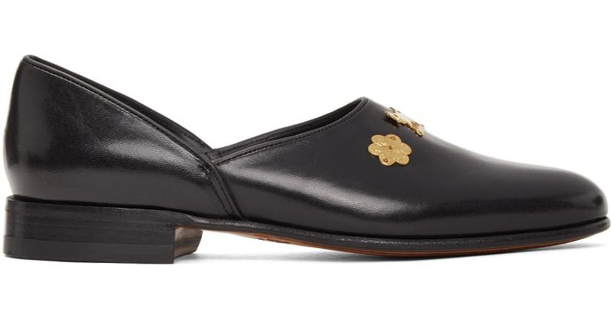 Bode Black Leather House Loafers for Men | Lyst
