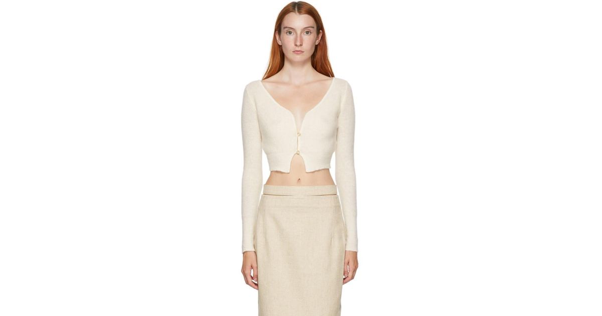 jacquemus white cardigan
