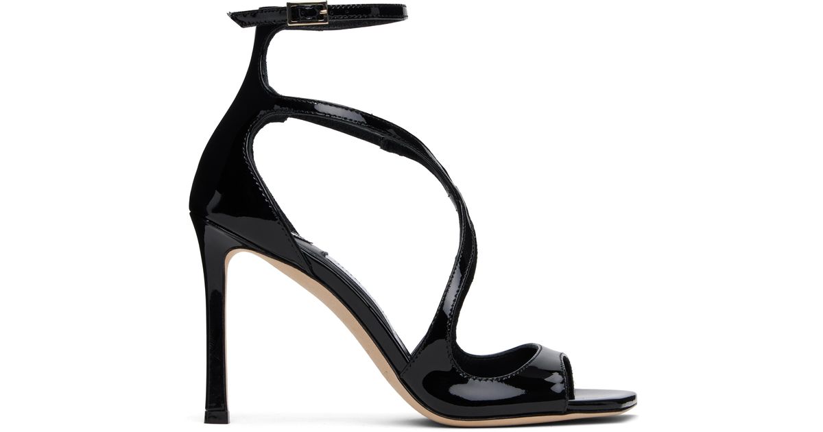Jimmy Choo Azia 95 Heeled Sandals in Black | Lyst