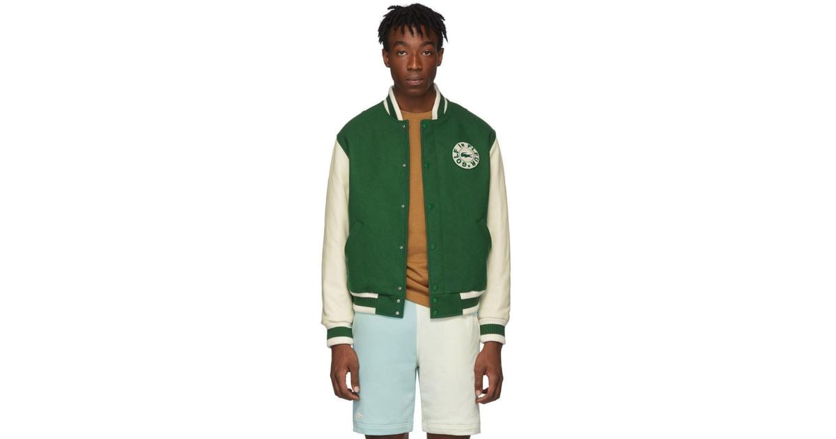 Lacoste Green Golf Le Fleur* Edition Varsity Bomber Jacket for Men | Lyst  Australia