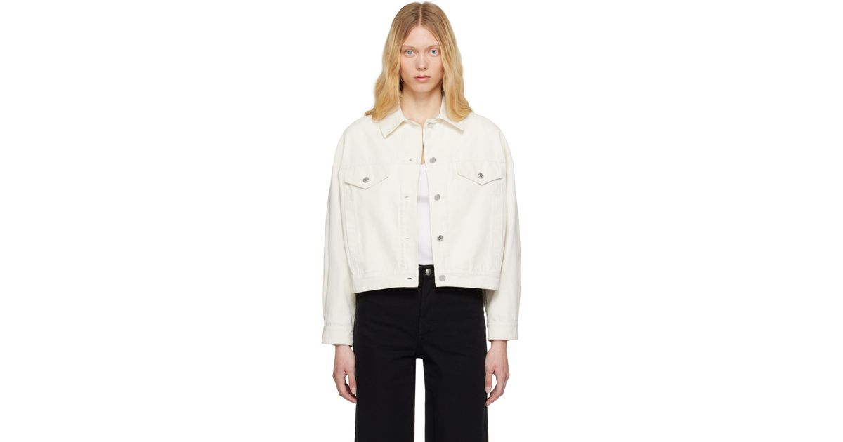 【関税込み】A.P.C. オフホワイト Cally ジャケット A.P.C. オフホワイト Cally ジャケット ホワイト | Lyst
