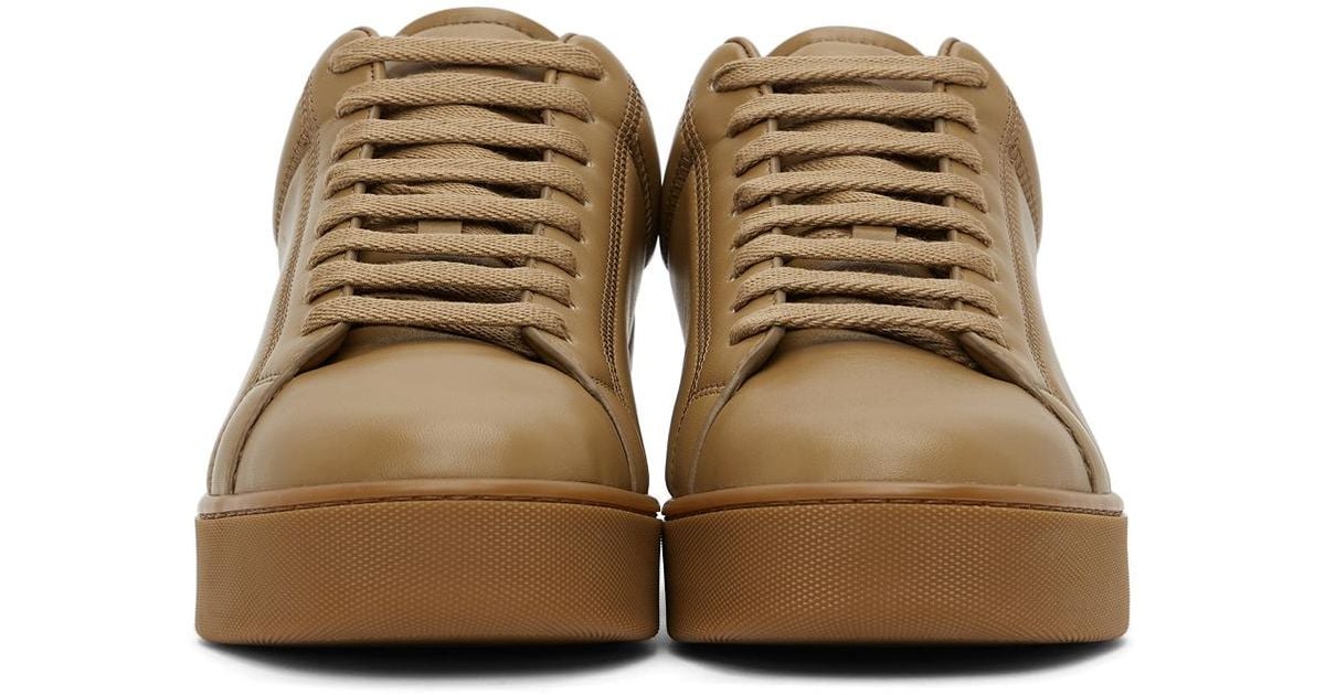 Bottega Veneta Leather Brown Chunky Platform Sneakers for Men - Lyst