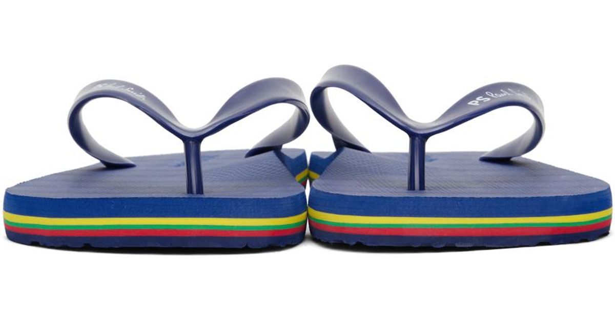 PS by Paul Smith Rubber Navy Dale Flip Flops in dk_na (Blue) for Men - Lyst