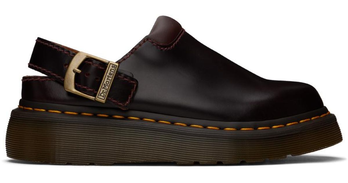[DR.MARTENS] Laketen Black Atlas ☆ Laketen Atlas Leather Slingback Platform Mules in Black