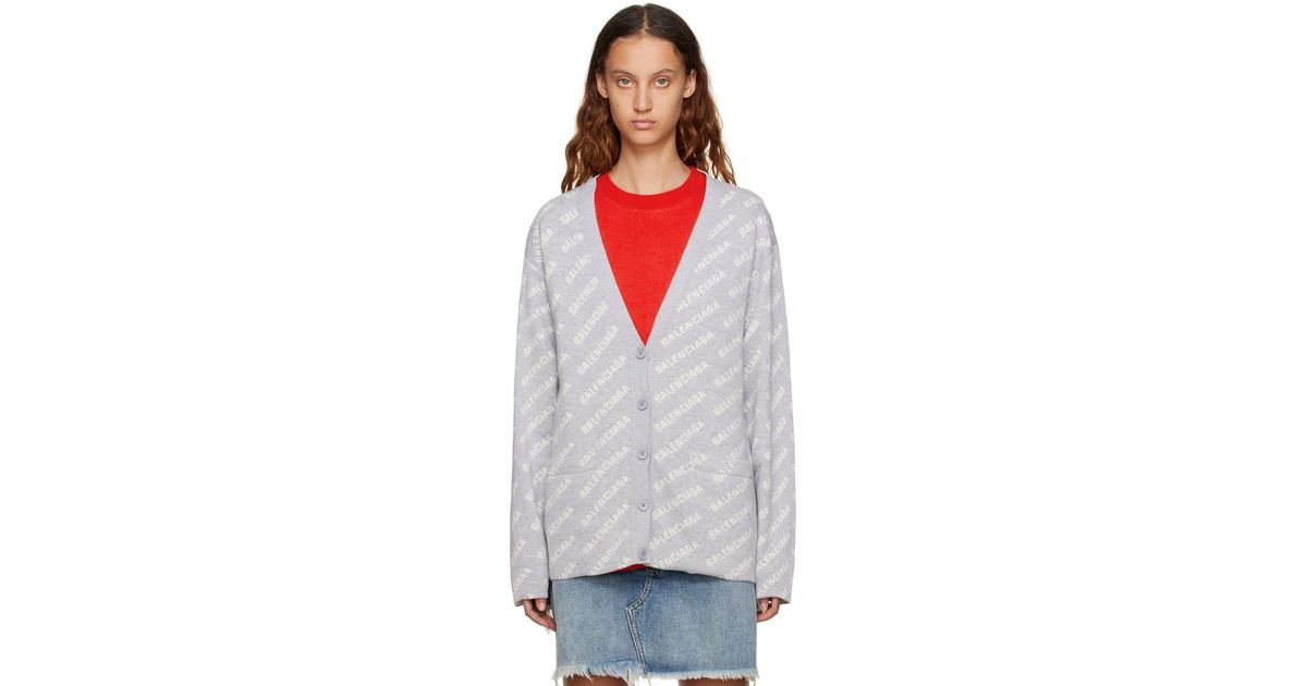 balenciaga grey cardigan