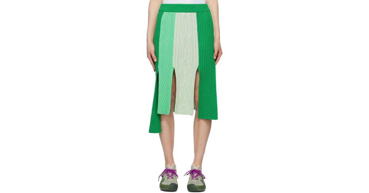 ANDERSSON BELL Paola Midi Skirt in Green | Lyst