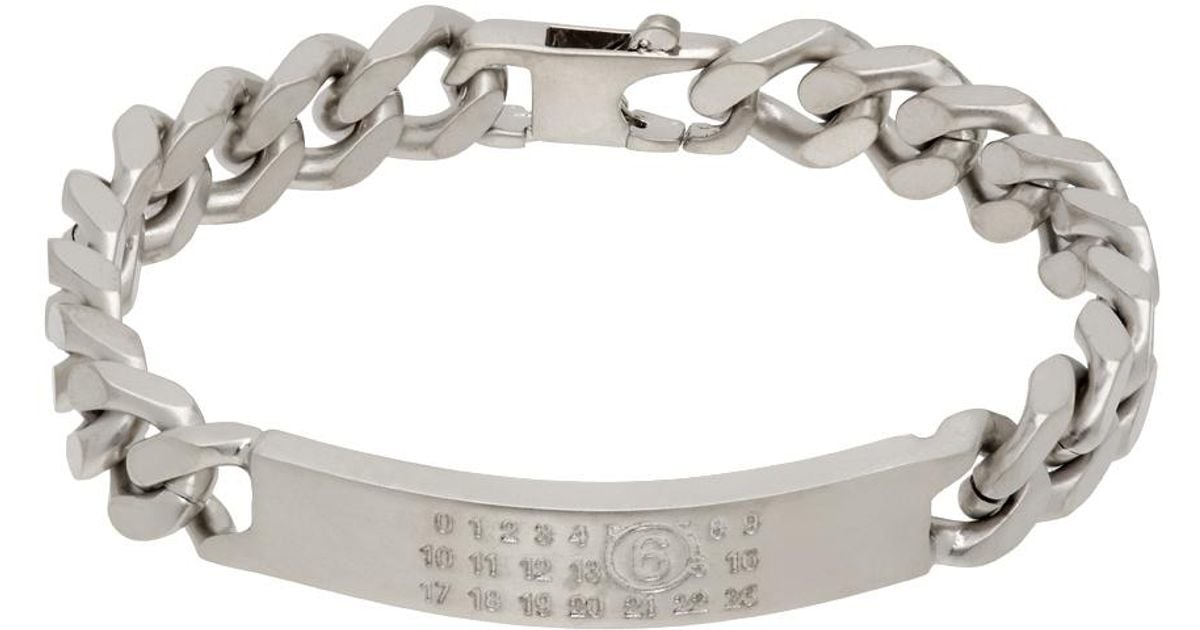 アクセサリー MM6 Maison MargielaClassicChain Bracelet MM6 by Maison Margiela Classic Chain Bracelet in Black | Lyst