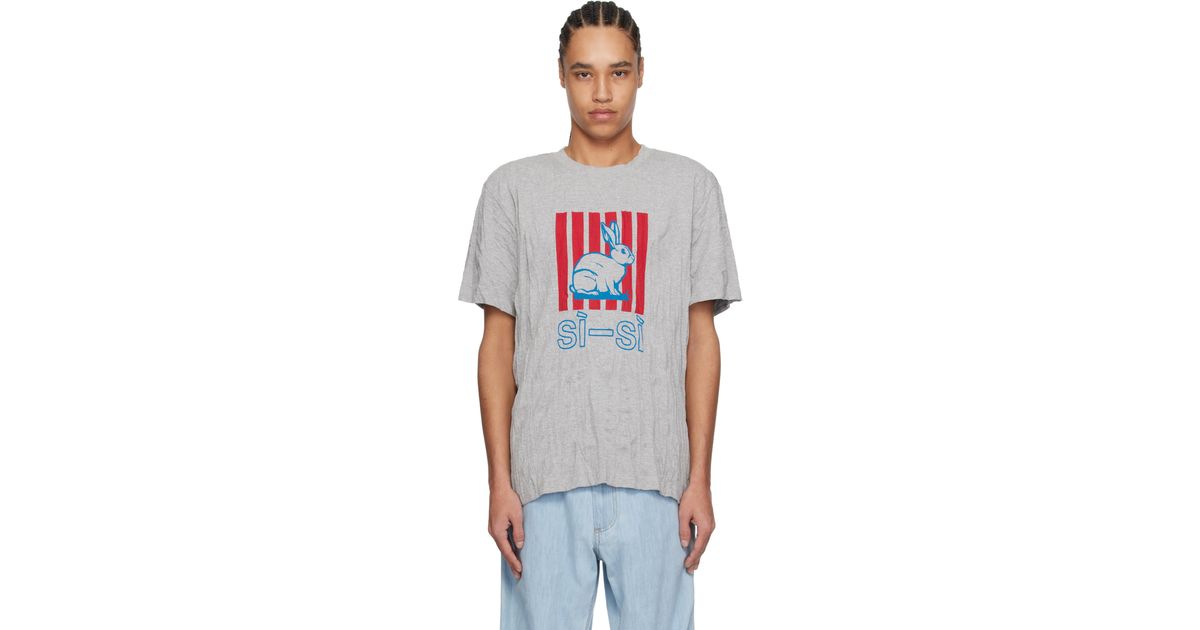 Bottega Veneta Crushed Cotton Printed Jersey T-Shirt in Red