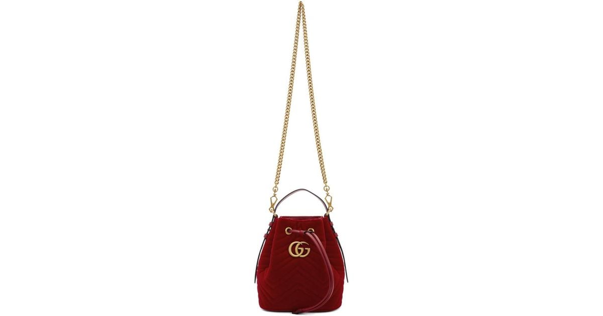 gucci marmont red velvet