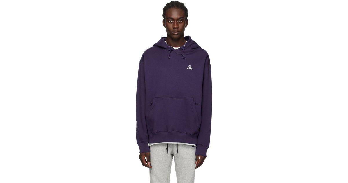 mens nike purple hoodie