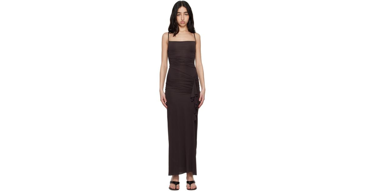 【関税込み】BEC + BRIDGE ブラウン Nara ラッフル マキシドレス Bec & Bridge Nara Ruffle Maxi Dress in Black | Lyst