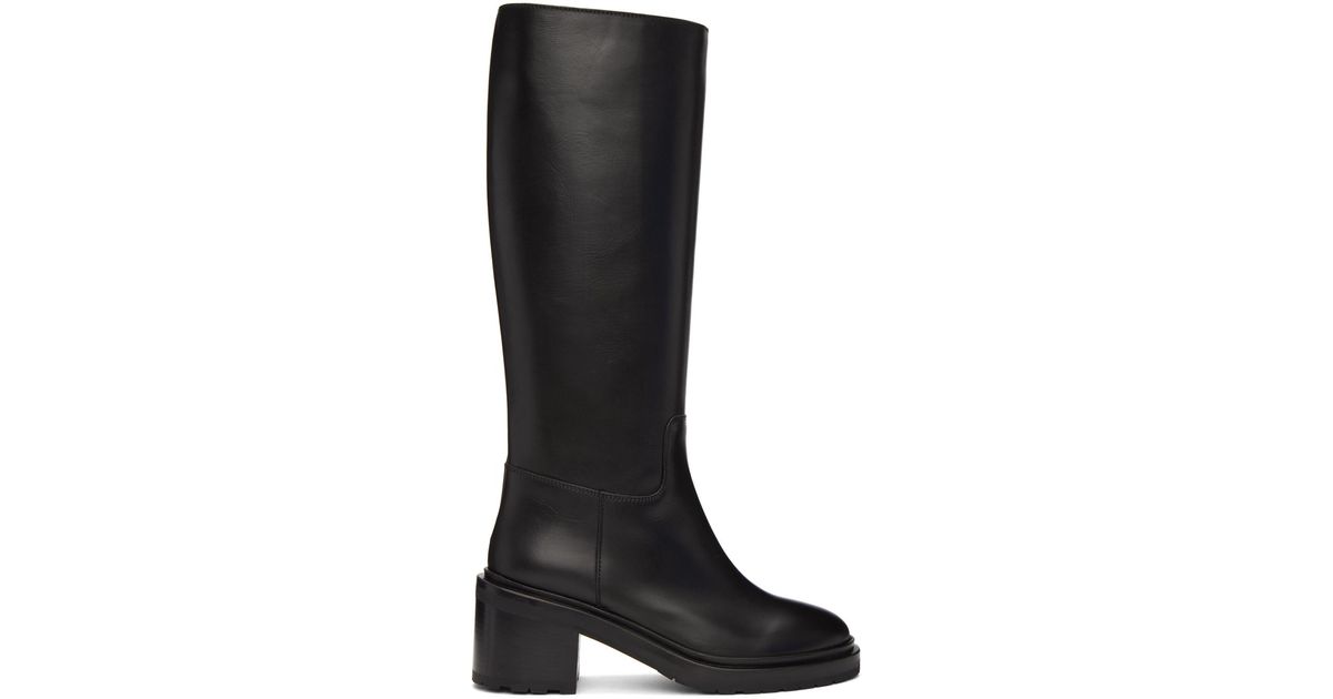 LEGRES Oiled Leather Riding Boots in Black | Lyst Canada