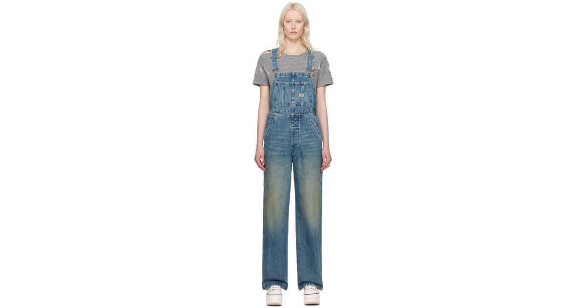 DIRTY BLUE STANTON ST SKATER DENIM OVERALLS