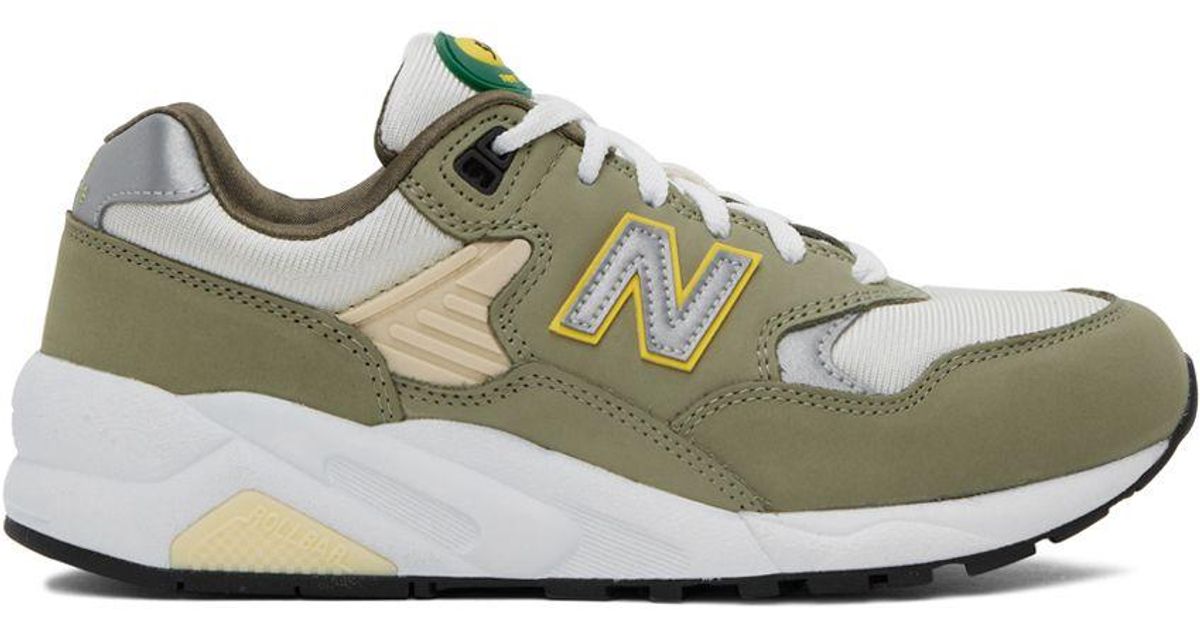 New Balance Khaki 580 Sneakers in Black for Men Lyst