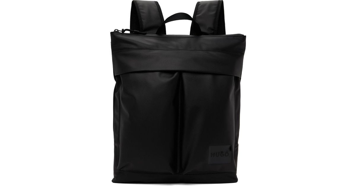 HUGO Black Quantum Backpack for Men Lyst