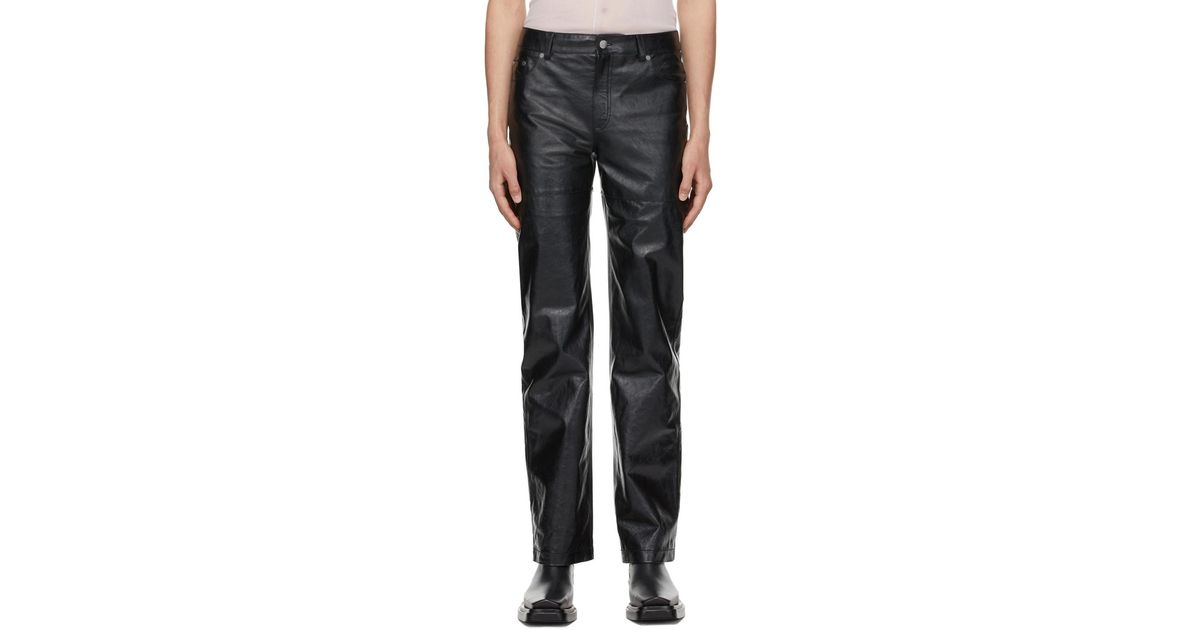 Peter Do Leather Pants in Black for Men 