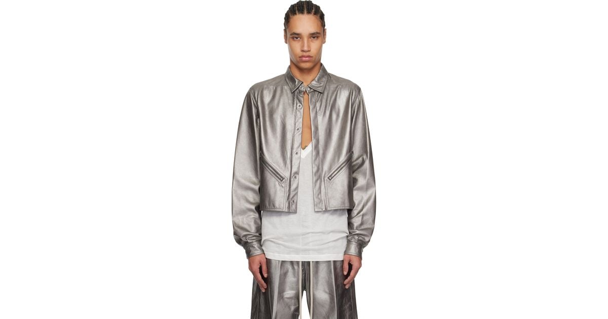 大人気! RICK OWENS Hollywood レザージャケット エレガント メンズ Rick Owens ガンメタル Hollywood Tour Alice レザー